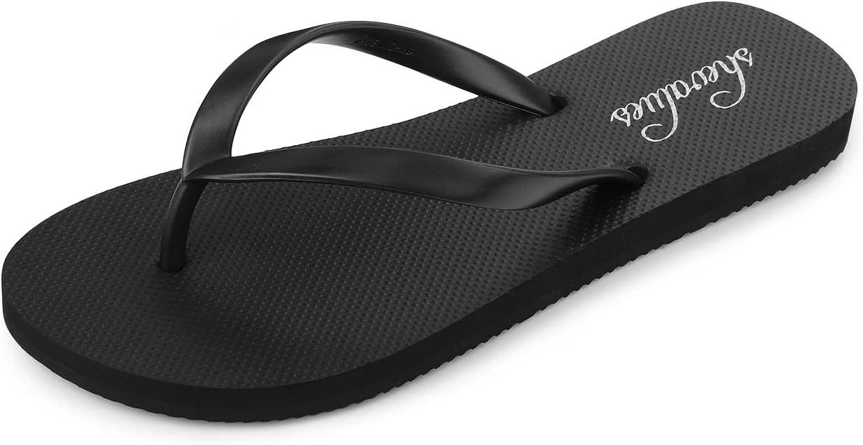 shevalues Slim Flip Flops for Women Beach Rubber Shower Shoes Basic Thong Sandals - Image 7