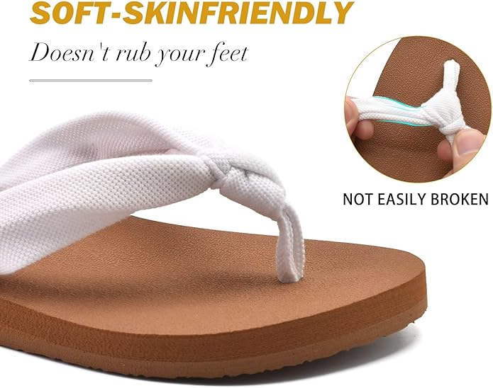 KuaiLu Flip Flops for Women with Arch Support Yoga Mat Comfortable Summer Beach Walking Thong Cushion Sandals Slip On Indoor Outdoor - Image 2